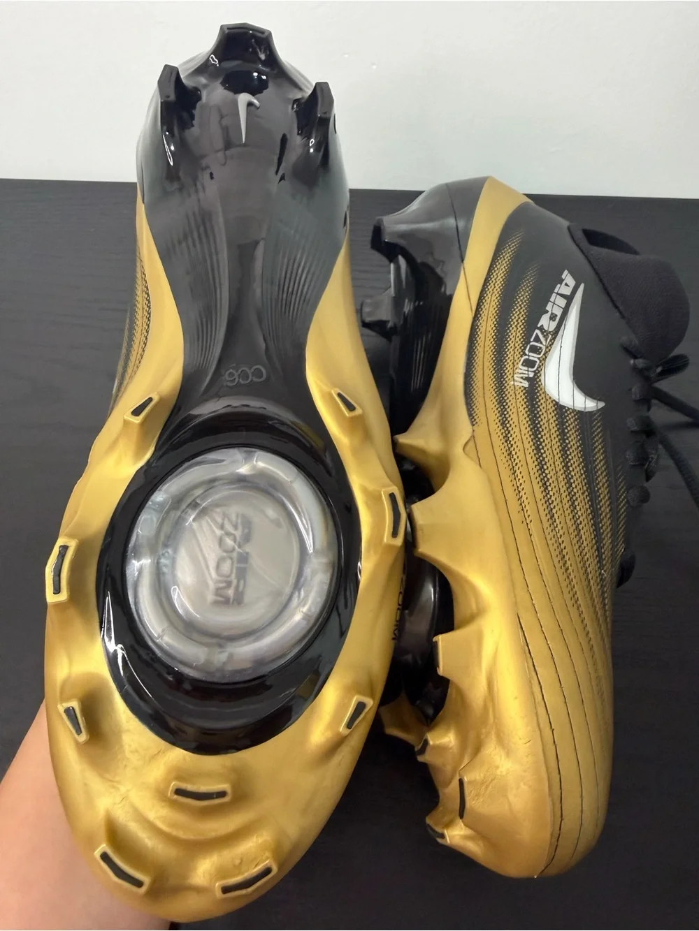 Nike Black, Gold & White Men's Vapor Soccer Cleats